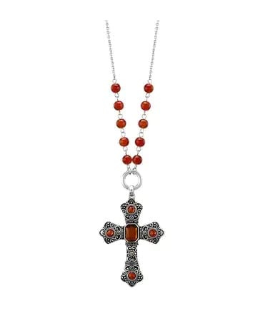 Jewelry, Amber Stones Cross Necklace